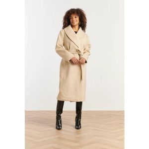 Smashed Lemon - Lange Jas - Off-white - Met Ceintuur