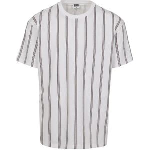 Urban Classics Heren stripe zwaargewicht oversized t-shirt met all-over print