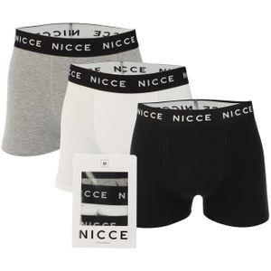 NICCE - Luzern - Boxershorts - Zwart Grijs Wit - 3 Pack