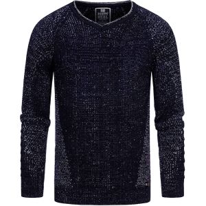Rusty Neal - Chunky Slim Fit V-Hals Trui - Gebreide Trui - Slanke Pasvorm