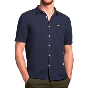 Lyle & Scott - Oxford - Overhemd - Donker Marineblauw - Korte Mouwen