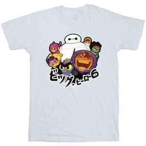 Li-cense Disney heren big hero 6 baymax groep manga t-shirt