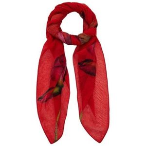 Desigual - Sjaal - Oranje - Polyester - Bloemenprint