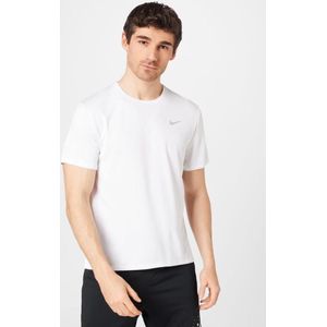 Nike - Dri Fit Miler - T-shirt - Wit - Korte Mouwen