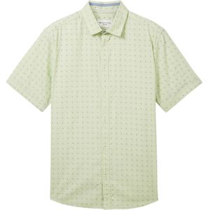 TOM TAILOR - Herenhemd - Geometrisch Groen - Minimaal Ontwerp