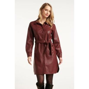 Smashed Lemon - Shirtjurk - Zwart - Uitlopende Pasvorm - Met Ceintuur