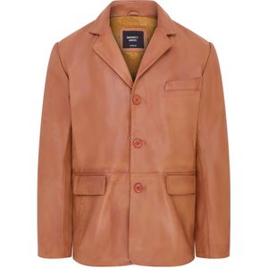 Fauske - Leren Blazerjack - Zwart - Drieknoops - Heren