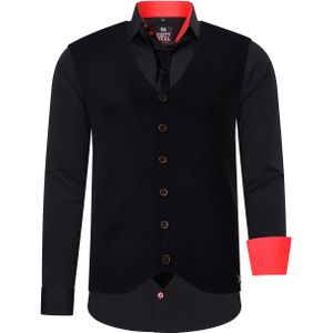 Shirt with vest and tie set of 3