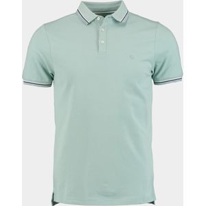 Bos Bright Blue Polo korte mouw jesse polo contrast collar 24108je24bo/212 blue surf