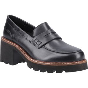 Hush Puppies - Giavanna - Leren Instappers - Zwart