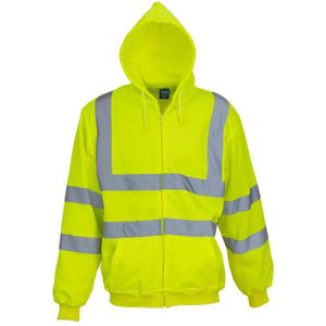 Yoko Heren hi-vis full zip hoodie