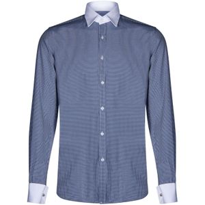 Heren Shirt - Marineblauw - Peaky Blinders - Bar Poplin Pin Smart