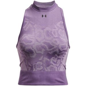 Under Armour - Rush - Crop Top - Paars - Naadloos