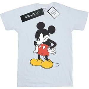Li-cense Disney dames mickey mouse boze blik naar beneden katoenen boyfriend t-shirt