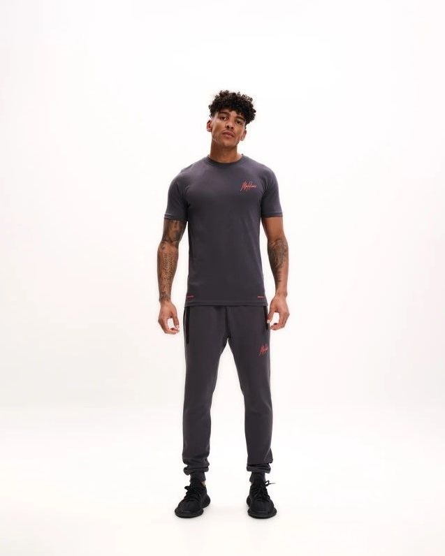 Malelions Sport counter t-shirt antra/coral ms1-ss25-23-817
