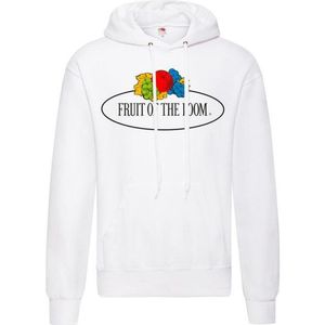 Fruit of the Loom - Dames Vintage Logo Hoodie - Zwart - 80% Katoen, 20% Polyester