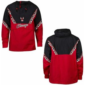 Mitchell & Ness - Chciago Bulls Team - Anorak Jas - Zwart Rood