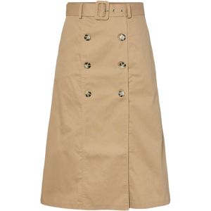 Y.A.S Yastrench hw midi skirt s. ginger root
