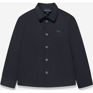 Emporio Armani Jongens Overhemd Met Lange Mouwen In Navy