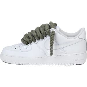 Nike Air force 1 low rope laces khaki custom