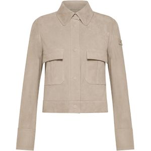 Peuterey - Leren Jas - Dames - Effen Ontwerp - Ritssluiting - Praktische Steekzakken