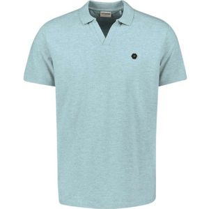 No Excess - Polo V - Melange Ice - Poloshirt