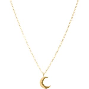 Luxeketting - Halve Maan - 925 Sterling Zilver - 18K Verguld