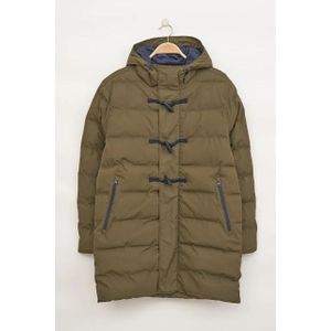 Batela Khaki puffer heren winterregenjas bloemendaal -