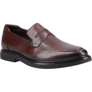 Hush Puppies - Knox - Leren Instappers - Chocolade
