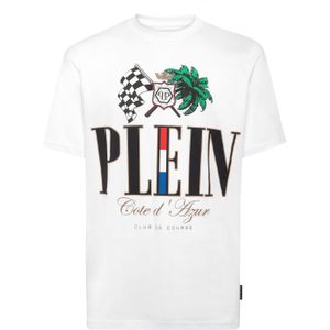 Philipp Plein - Cote D Azur Plam - T-shirt - Wit - Katoen