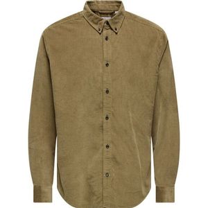 Only & Sons Overhemd 'ONSMICHAEL'  bruin