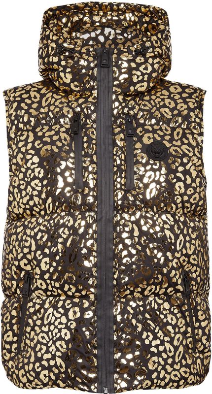 Plein Sport - Bodywarmer - Goud - Normale Pasvorm - Ritssluiting