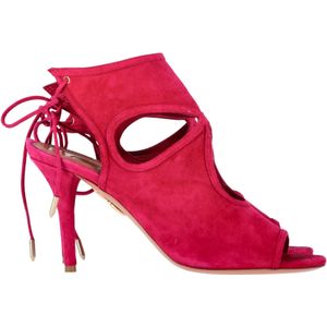 Aquazzura Sexy Thing Sandalen in Roze Suède