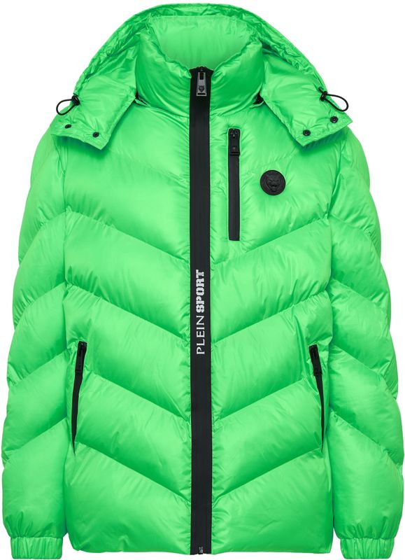 Plein Sport - Nylon Puffer Jacket Tiger - Gewatteerd Jack - Groen