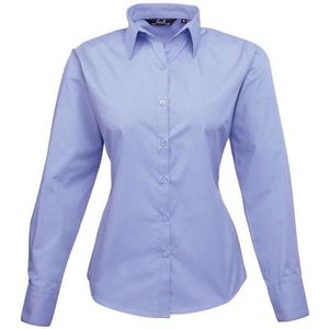 Premier Dames popeline blouse met lange mouwen