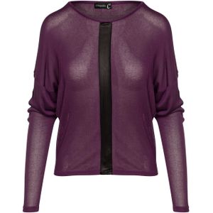 Imprimétops - Mauve Top - Vleermuismouwen - Imitatieleer