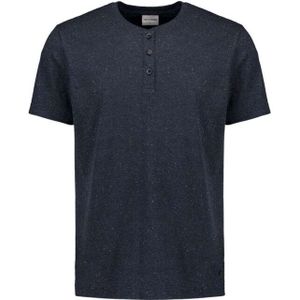 No Excess T-shirt granddad with neps deep blue