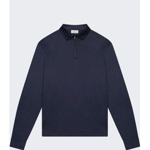 Valenza Heren supima polo zip collar l/s