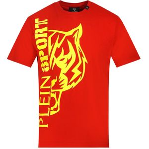 Plein Sport Tiger Side Logo rood T-shirt