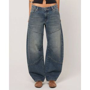 Abrand - Low Barrel Jean - Jeans - Blauw - Katoen, Viscose, Polyester