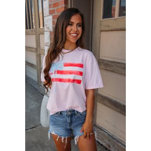 Aquarel Vlag T-shirt Korte Mouwen Relaxed Fit