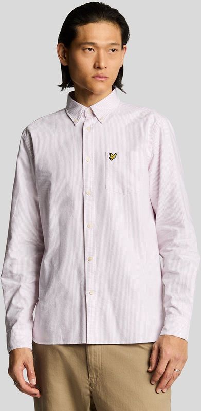 Lyle & Scott - Gestreepte Oxford Overhemd - Roze