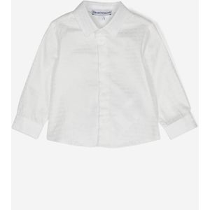 Emporio Armani Baby Jongens Logo Shirt in Ivoor