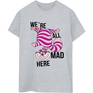 Li-cense Disney dames alice in wonderland allemaal gek hier katoenen vriendje t-shirt