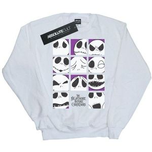 Li-cense Disney dames nightmare before christmas many faces of jack squares sweatshirt