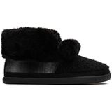 Toms Celeste black faux shearling plaid pantoffel