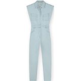 Homage to Denim Lichtblauwe mouwloze denim jumpsuit homage