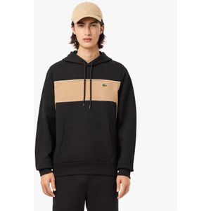 Lacoste - Colour-Block Fleece Hoodie - Zwart - Heren