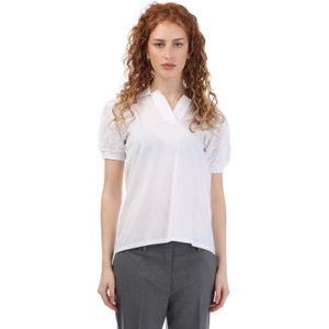 BOSS - Edias - Damestop - Wit - 100% Katoen