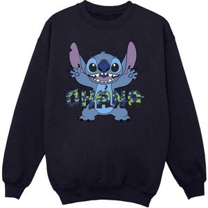 Sweater - Gedrukt - Zwart - 50% Katoen 50% Polyester
